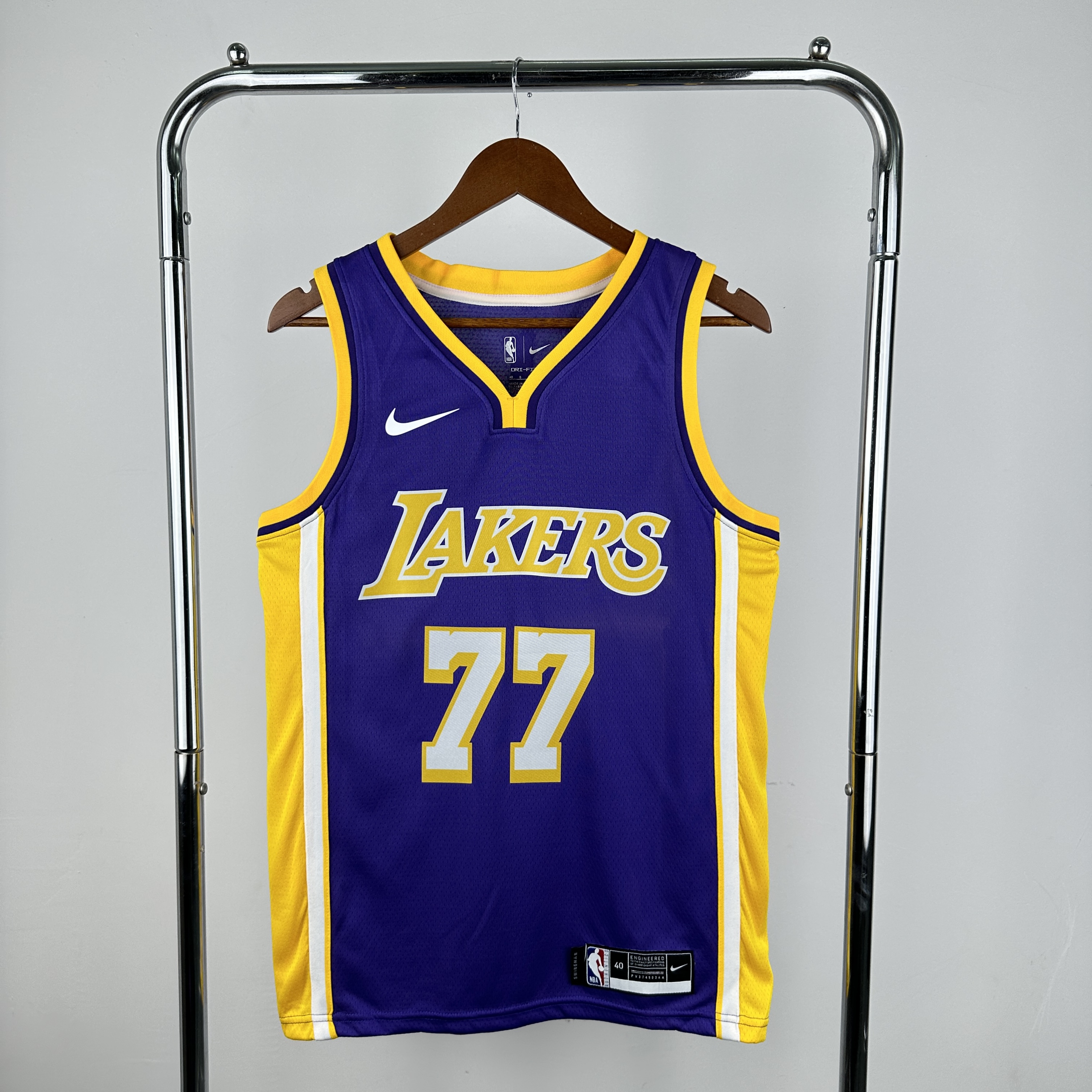 Men Los Angeles Lakers #77 Doncic Purple Season Nike 2025 NBA Jersey style 1